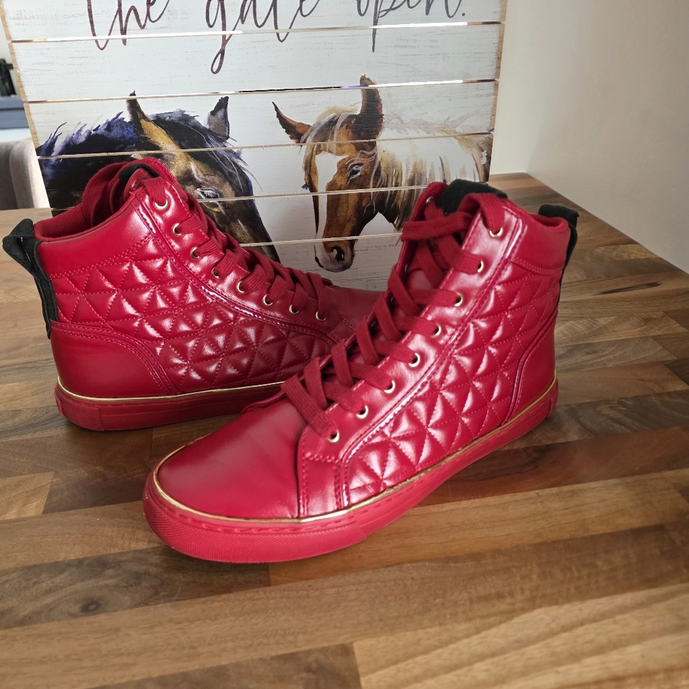 Guess Melo Quilted High Top Lace Up Sneaker Shoes Mens Size 9